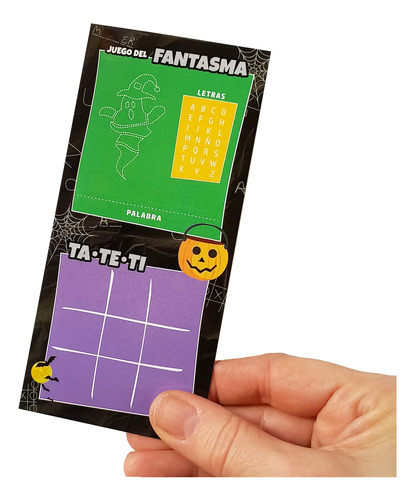 Souvenir 20 Juegos Borrables Ahorcado Tateti Halloween