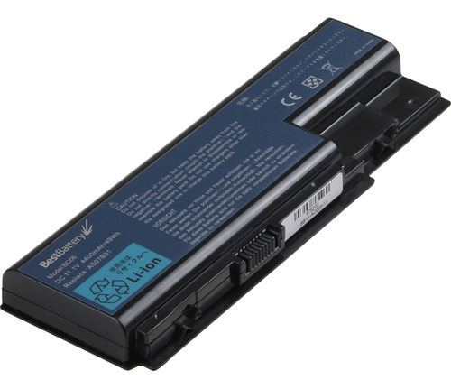 Bateria Para Notebook Acer As07b41 - 6 Celulas, Capacidade N Cor Da Bateria Preto