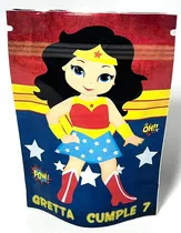Comprar Bolsas Golosinera Zipper Personalizadas X 10 Mujer Maravilla