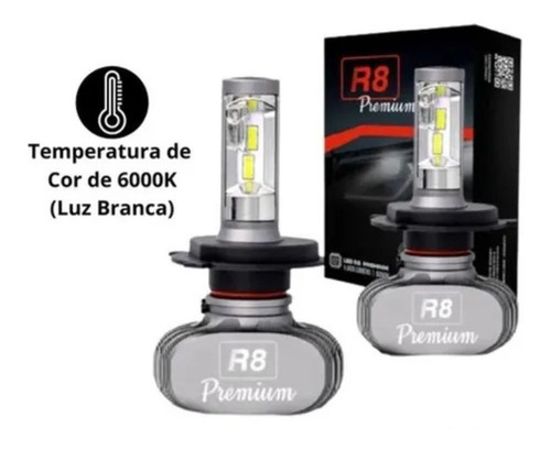 Imagem 3 de 6 de Kit Led 9012 Hir2 Ultraled R8 Premium 6000k 50w