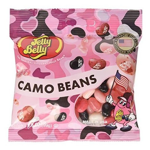Jelly Belly 3,5 Oz Los Frijoles De Jalea Rosada Camo 6 Pack