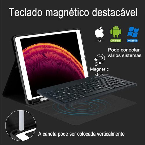 Teclado Abnt2 Para Tab S6 Lite P610/p613/p615, Capa + Mouse