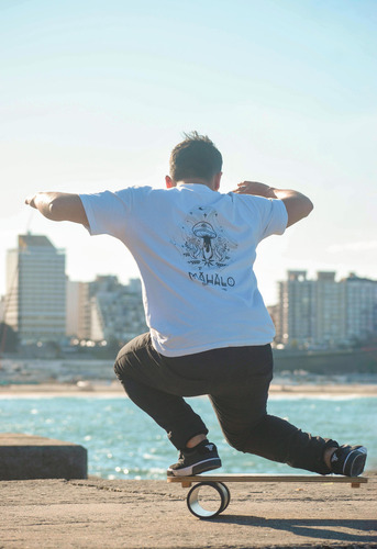 Balanceboard Mahalo Coral Black + Alfombra Y Soporte
