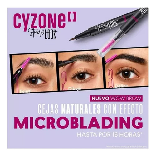 Set Cyzone Plumón De Ceja Wow Brow Duo + Labial Liquido