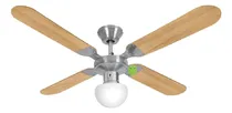 Comprar Ventilador De Techo Liliana Vthm214 Cantidad de aspas 4 Estructura Plateado Aspas Madera Diámetro 120 cm Material de las aspas Madera