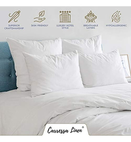 Juego De Sábanas Carressa Linen De 1000 Hilos, 100% Algodón