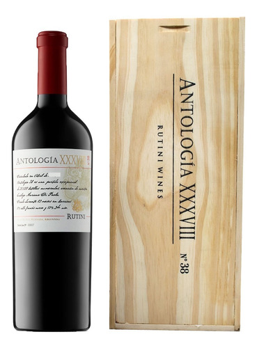 Estuche Madera X1 Vino Antologia 38 Xxxviii Rutini 750 Ml 