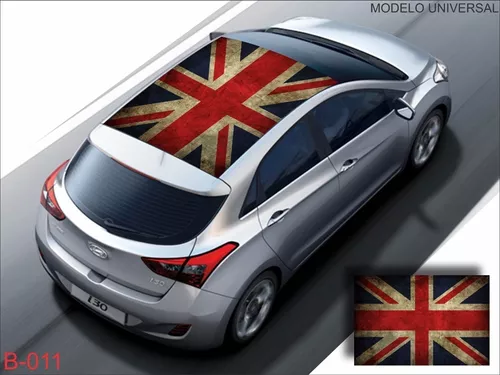 Adesivo Envelopamento Teto Carro Reino Unido Brasil E Outros