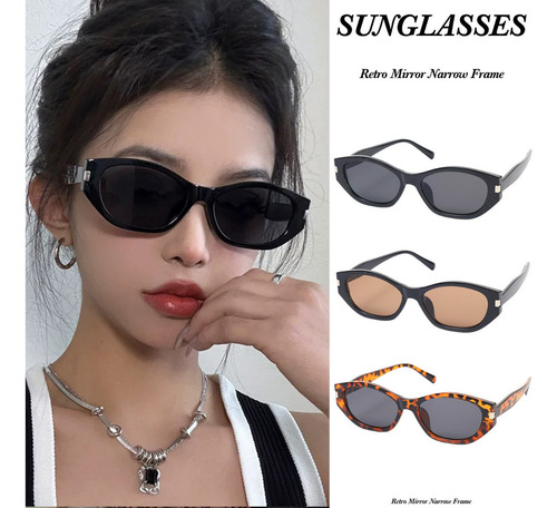 Gafas De Sol Estilo Ojo De Gato Retro Con Montura Pequeña Y