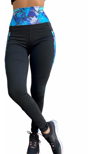 Imagen 3 de 5 de Calzas Con Bolsillos Tiro Alto Lycra Premium Calce Perfecto