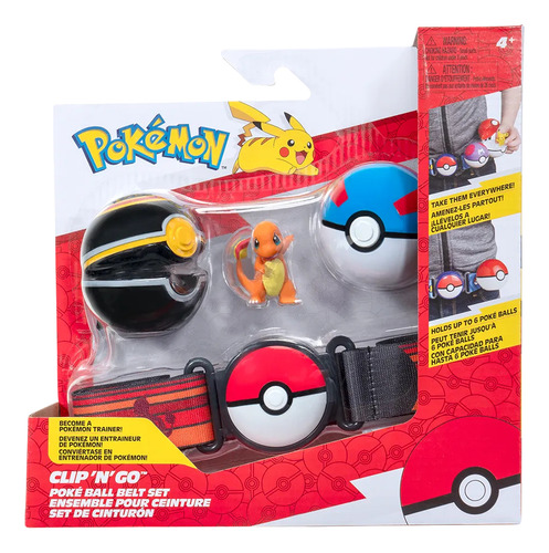 Pokémon Cinturón Entrenador Clip N' Go Pokebola Charmander
