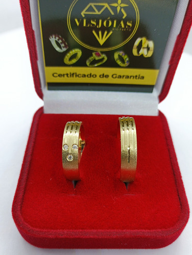Aliança De Casamento Abaulada Fosca 5mm Ouro 18k