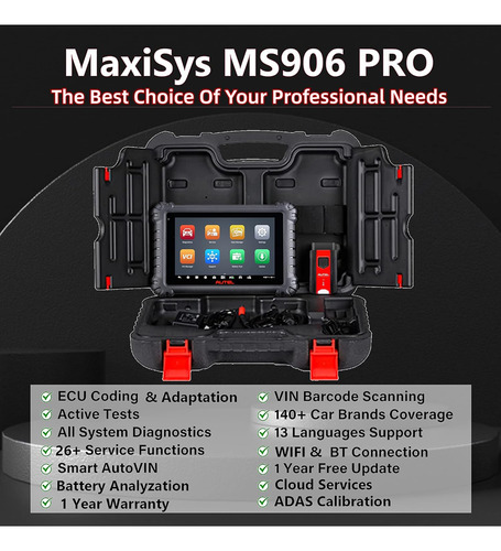 Autel Maxisys Ms906 Pro Obd2 Tool De Escaneo, Con Caracterís