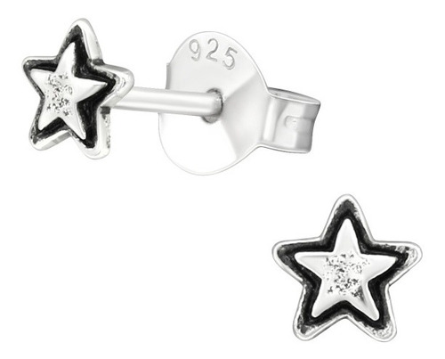 Pendientes De Mini Estrellas Plata 925 Zarcillos Pequeños