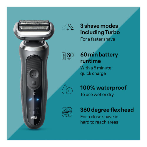 Barbeador Elétrico Braun Series 7 7177cc Para Homens Molhado