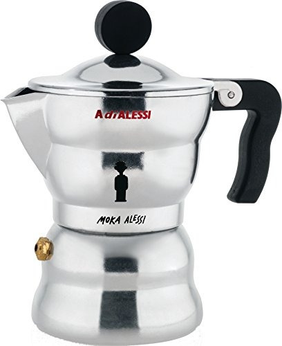 Alessi Aam33 / 1 Estufa  Moka  Top Espresso Cafetera En La F