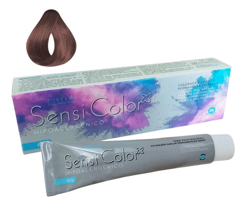 Tintura Coloração Sensicolor Hipoalergênica Antialérgica Cores 6,7 CHOCOLATE