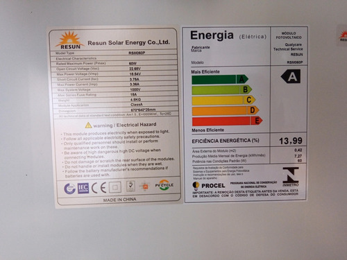Painel Placa Solar 50w Inmetro + Controlador Carga + Cabos