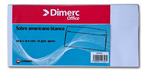 Sobre Americano Blanco X 50 Unid. Para Enviar Documentos