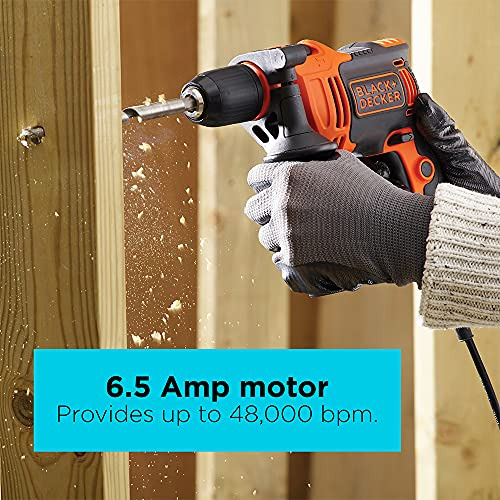 Black Y Decker Behd201 - Taladro Con Cable Color Negro Y Roj
