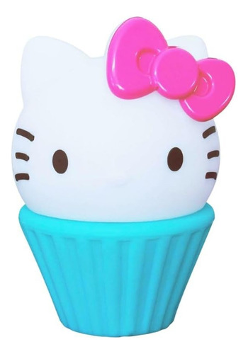 Luminária Hello Kitty Cupcake Azul Usare Cúpula Branco Estrutura Branco 110v/220v