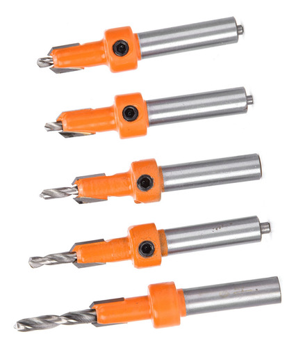 Self Taping Drill 5 Pcs Countersink Bit Woodworking Bit