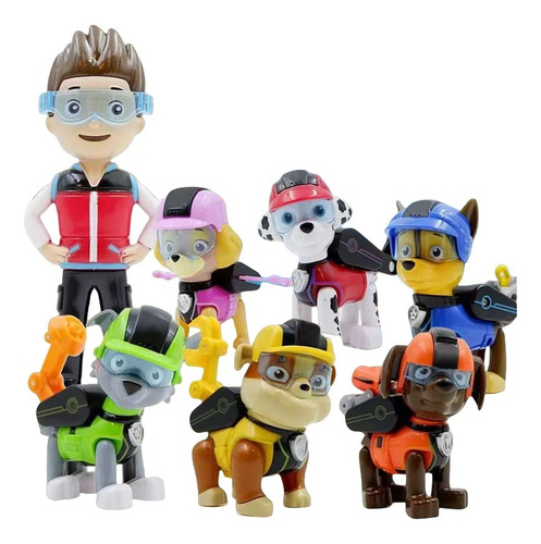 Paw Patrol Set Completo 7 Figuras De Accion Articulables