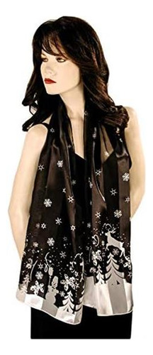 Pañuelo Navideño Con Estampado De Borde De Muñeco De Nieve D