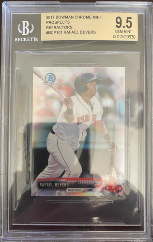 2017 Bowman Chr Mini Ref Rafael Devers Bgs 9.5 Gem Mint B (Usado)