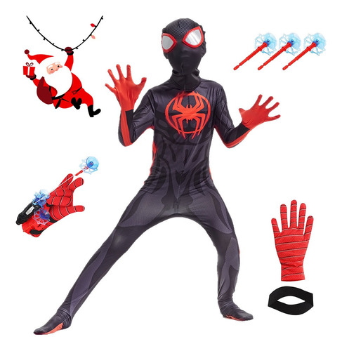 Disfraz De Spiderman Universo Paralelo2 Miles, Disfraz Niños Cosplay Ropa Con Máscara Ropa,serie De Superhéroes De Marvel,los Vengadores Ropa Unida