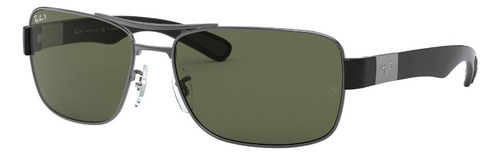 Lente De Sol Ray-ban 0rb3522 Polarizado Lifestyle Polar Green Gunmetal Brushed Gunmatel