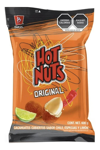 Cacahuates Hot Nuts Barcel Original 600 G