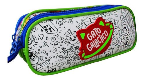 Imagem 9 de 10 de Kit Escolar Mochila + Estojo Gato Galáctico Youtube Infantil