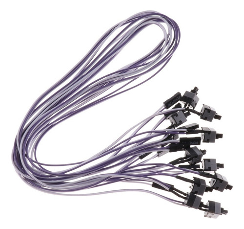 10pcs 2pin Sw Pc Que Reinicia Cable De Encendido Con./desc.