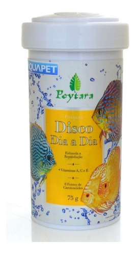 Racao Para Peixe Disco Dia A Dia 75g Poytara Full