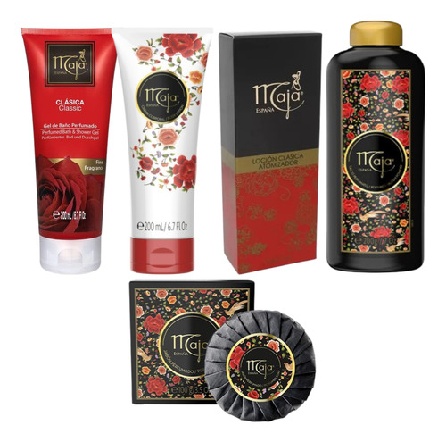Crema Corporal + Gel + Perfume 100ml + Talco + Jabón Maja