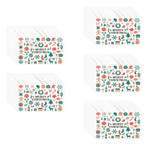 50 Uds. Tarjetas De Navidad Tarjetas De Regalos De