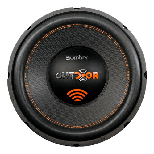 Subwoofer 12  Outdoor Bomber 300w Rms 4 Ohms Som Automotivo Cor Preto/laranja