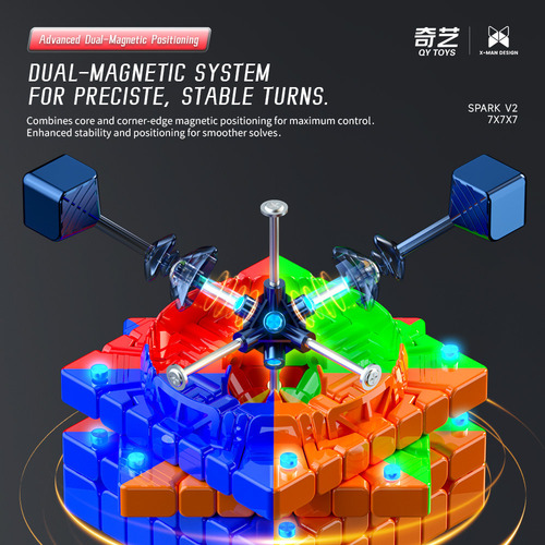 Cubo Mágico 7x7 Magnético Qiyi Xmd Spark V2 64mm