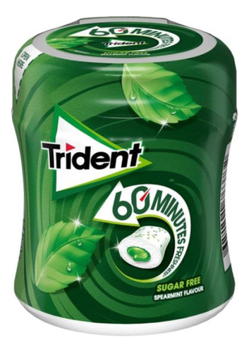 Chiclete Trident 60 Minutes Spearmint Sugar Free