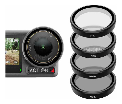 Set Filtros Para Dji Osmo Action 4, 3 - Nd8, Nd16, Nd32, Cpl