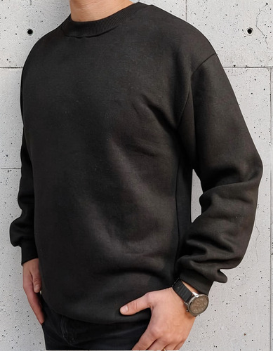 Buzo Friza Peinada Premium Cuello Redondo Unisex