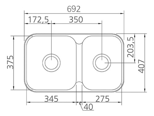 Cuba Dupla Tramontina Plus 69x40x14 Inox Polido + Kit