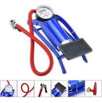Comprar Bomba Ar Pedal Alta Pressão Encher Pneu Bicicleta Moto Carro Jack Acessorios Cor Azul