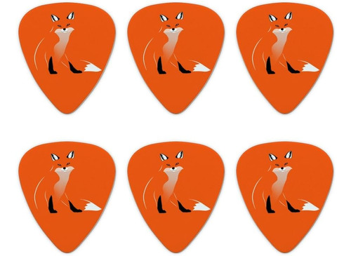 Elegantes Púas Para Guitarra Red Foxy Fox, Calibre Medio, De