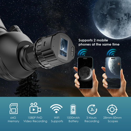 Ocular Electrónico Inalámbrico Para Telescopio Con Cámara Fh