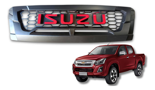 Mascarilla Para Dmax 2019+ 4x4 Isuzu Letras Rojas