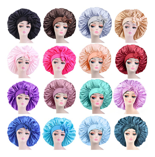Cap De Satn De Seda, Cap De Cabello De Tamao Jumbo Para Dorm
