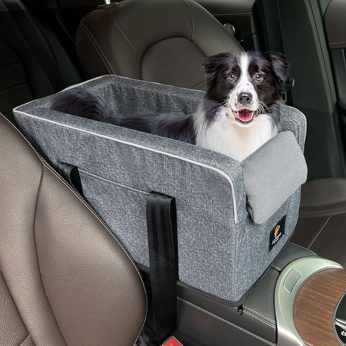 Asiento De Coche Con Consola Para Perros Pequeños, Asiento P