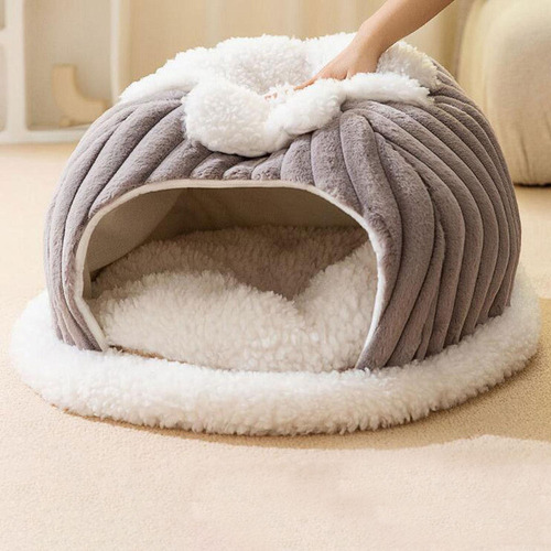 Nido Semicerrado Para Gatos, Cama Tipo Cueva Para M
